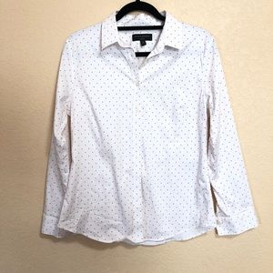 ⭐️Banana Republic 12 P White & Red Polka Dot Shirt
